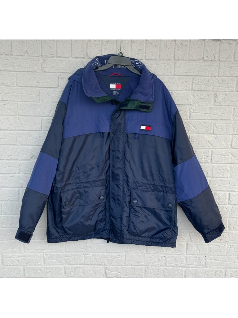 Vintage-Style Tommy Hilfiger Colorblock Jacket Men's Xl